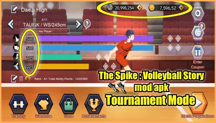 Fitur Idaman Game The Spike Story Mod Apk