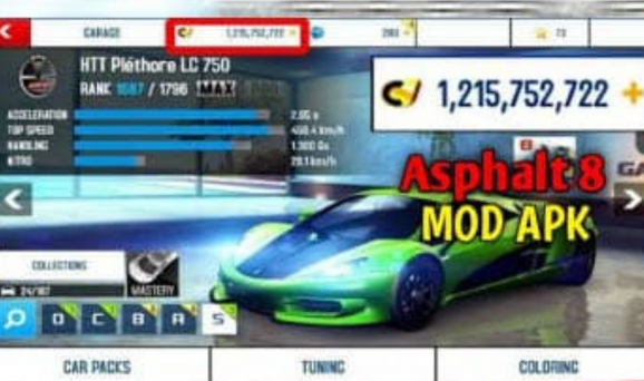 Berbagai Fitur Dalam Asphalt 8 Mod Apk