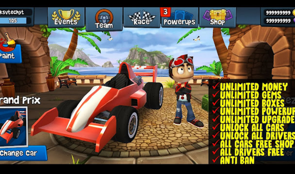 Fitur Terbaik Beach Buggy Racing Mod