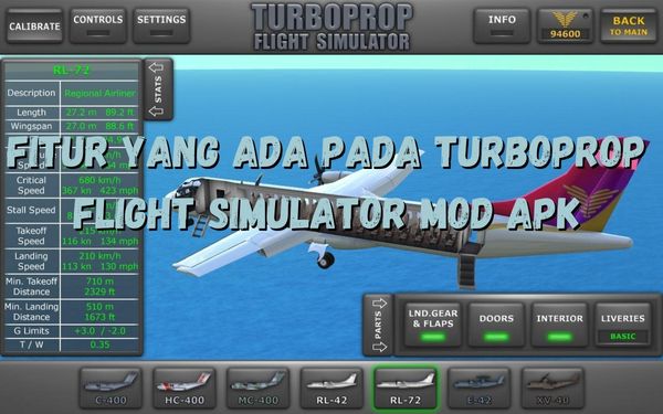 Fitur Yang Ada Pada Turboprop Flight Simulator Mod Apk