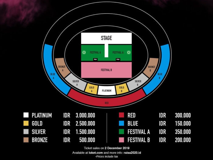 List Harga Dan Seat Konser Raisa GBK 2023