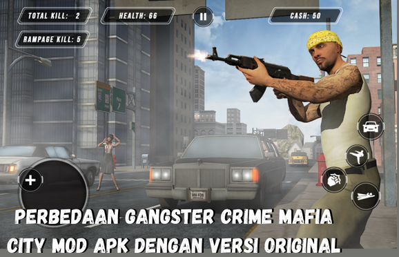 Perbedaan Gangster Crime Mafia City Mod Apk dengan Versi Original