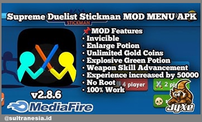 Download Supreme Duelist Stickman Mod Apk Unlimited Coins Terbaru 2023