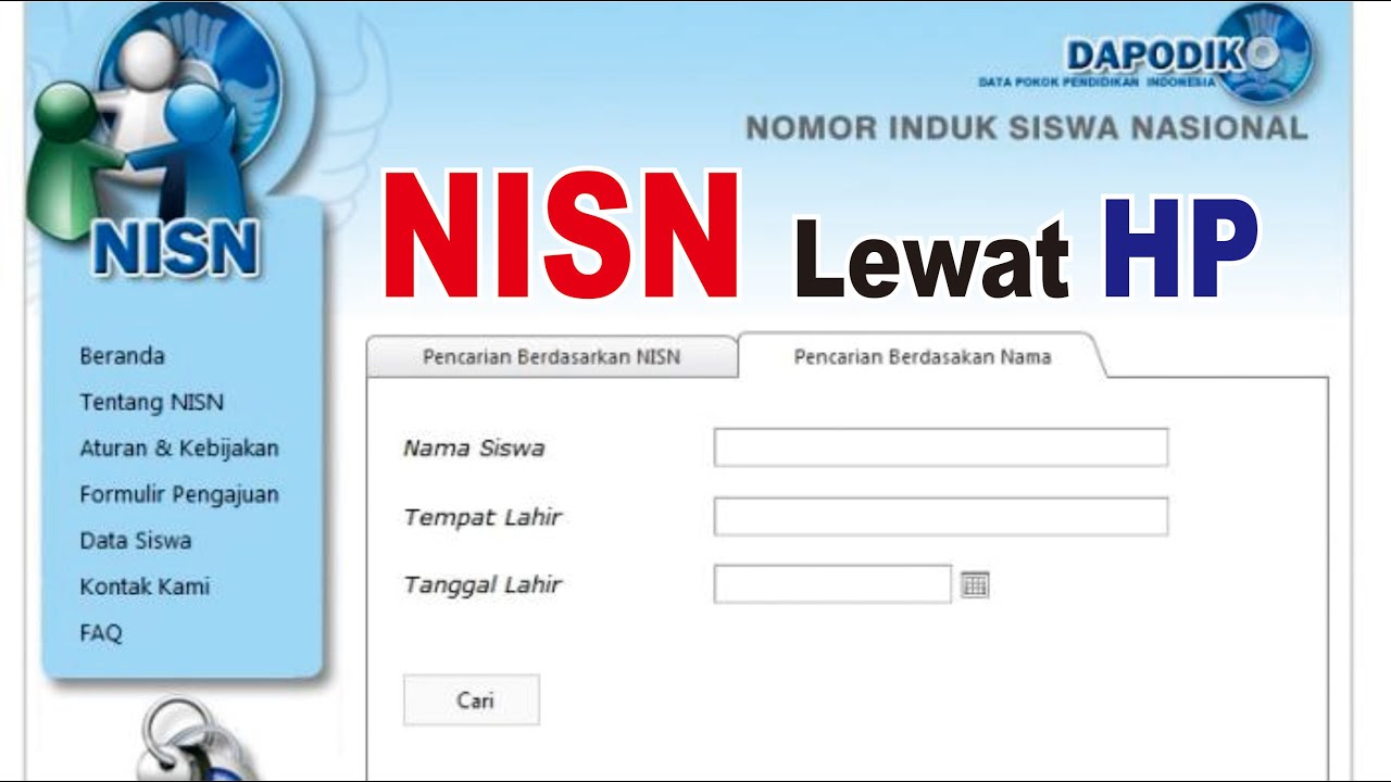 Cara cek nisn siswa online bisa pakai nama atau nomor nisn